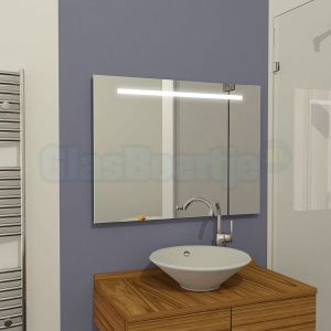 LED-badkamerspiegel met spiegelverwarming, 100 x 60 cm (BxH), zonder lijst